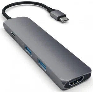 Док-станция Satechi Slim Aluminum Type-C Multi-Port Adapter with Type-C Charging Port Grey (ST-CMAM) Док-станция Satechi Slim Aluminum Type-C Multi-Port Adapter with Type-C Charging Port Grey (ST-CMAM)