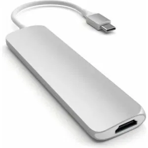 Док-станция Satechi Slim Aluminum Type-C Multi-Port Adapter with Type-C Charging Port Silver (ST-CMAS) Док-станция Satechi Slim Aluminum Type-C Multi-Port Adapter with Type-C Charging Port Silver (ST-CMAS)