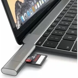 Адаптер Satechi Aluminum Type-C USB 3.0 and Micro/SD Card Reader Grey (ST-TCCRAM) Адаптер Satechi Aluminum Type-C USB 3.0 and Micro/SD Card Reader Grey (ST-TCCRAM)
