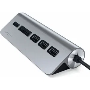USB-хаб Satechi Type-C Aluminum USB Hub & Micro/SD Card Reader with Black Cable (ST-TCHCRM) USB-хаб Satechi Type-C Aluminum USB Hub & Micro/SD Card Reader with Black Cable (ST-TCHCRM)