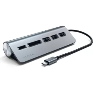 USB-хаб Satechi Type-C Aluminum USB Hub & Micro/SD Card Reader with Black Cable (ST-TCHCRM) USB-хаб Satechi Type-C Aluminum USB Hub & Micro/SD Card Reader with Black Cable (ST-TCHCRM)