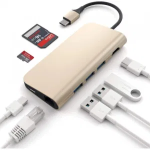 Док-станция Satechi Type-C Multi-Port Adapter 4K with Ethernet Gold (ST-TCMAG) Док-станция Satechi Type-C Multi-Port Adapter 4K with Ethernet Gold (ST-TCMAG)