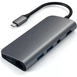 Док-станция Satechi Aluminum Type-C Multimedia Adapter Grey (ST-TCMM8PAM)
