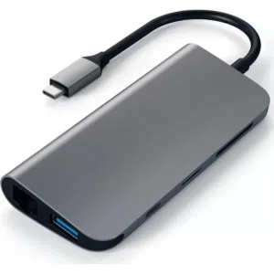 Док-станция Satechi Aluminum Type-C Multimedia Adapter Grey (ST-TCMM8PAM) Док-станция Satechi Aluminum Type-C Multimedia Adapter Grey (ST-TCMM8PAM)