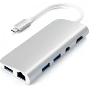 Док-станция Satechi Aluminum Type-C Multimedia Adapter Silver (ST-TCMM8PAS) Док-станция Satechi Aluminum Type-C Multimedia Adapter Silver (ST-TCMM8PAS)