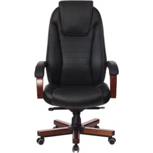 Кресло руководителя Бюрократ T-9923WALNUT черный кожа крестовина металл/дерево Кресло руководителя Бюрократ T-9923WALNUT черный кожа крестовина металл/дерево